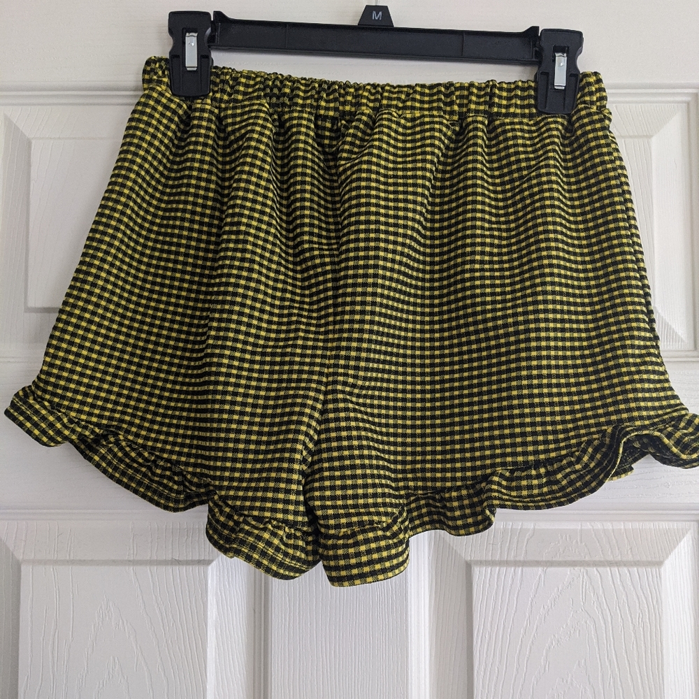 Yellow and black shorts